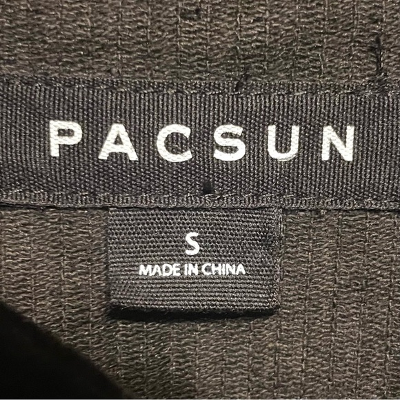 PacSun Corduroy Black Hoodie Size Small - Picture 8 of 9